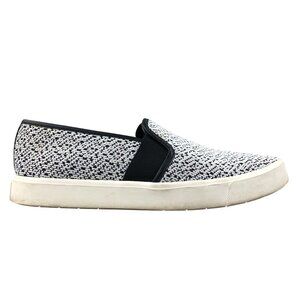 Vince Women's Size 8.5M Blair Yeti Black White Knit Closed Toe Slip On Sneakers